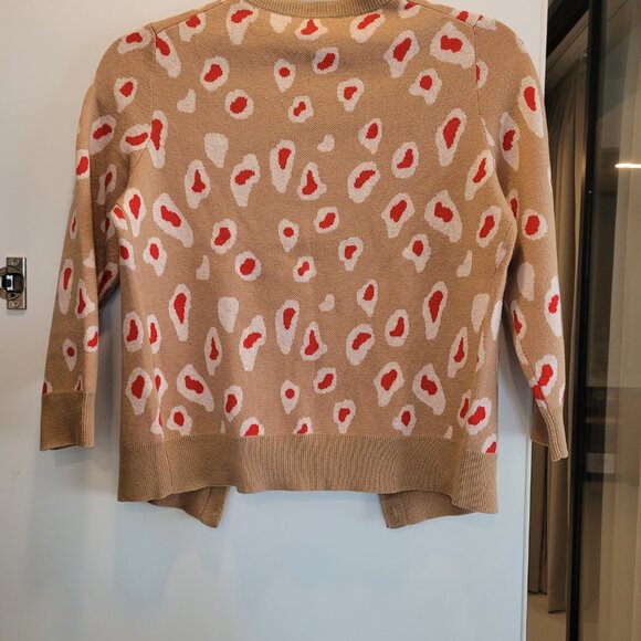 leopard print 3/4 sleeve cardigan - Picture 2 of 5